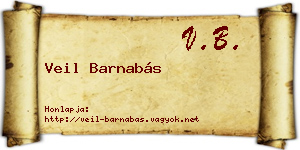 Veil Barnabás névjegykártya